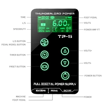 

New! 3AMPS HURRICANE THUNDERLORD Tattoo Power Supply UPGRADE Touch Screen Intelligent Digital LCD Dual Tattoo Power Supplies set