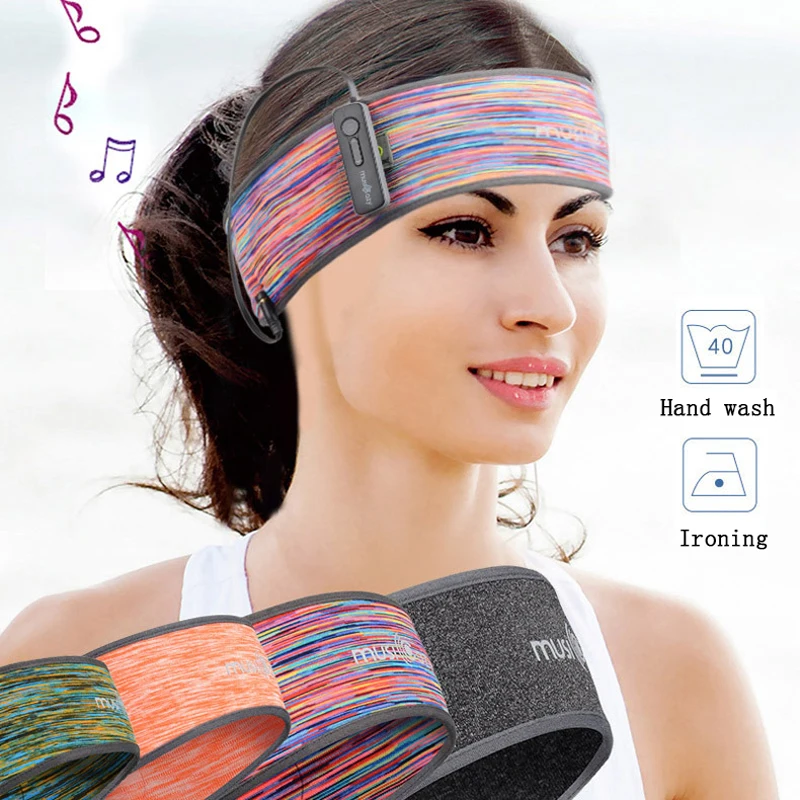 

Scarf Headset Wireless Bluetooth Cap Headphone Sleep Headband Hat Soft Unisex Sports Smart Run Earphone Stereo S L Size with Mic