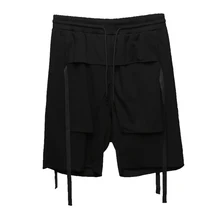 27-46 новая мужская одежда стилист волос GD оригинальная мода уличная хип хоп поддельные две части ленты шорты плюс размер костюмы