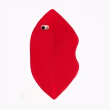 2017 3D Fashion sexy flaming red lips girl love kiss rose lipstick soft case For Iphone4