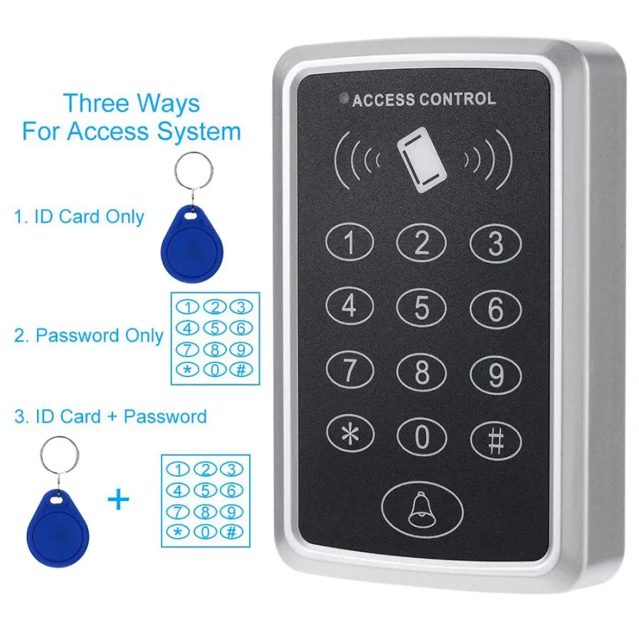 125KHz Proximity RFID Access Control System Keypad with 10Pcs ID Cards-
