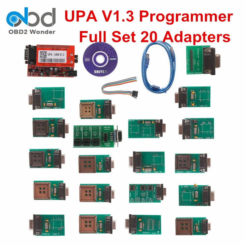 

Best Price UPA-USB Full Adapters ECU Chip Tuning Tool UPA 1.3 Auto ECU Programmer With Full 20 Adapters Support NEC Function