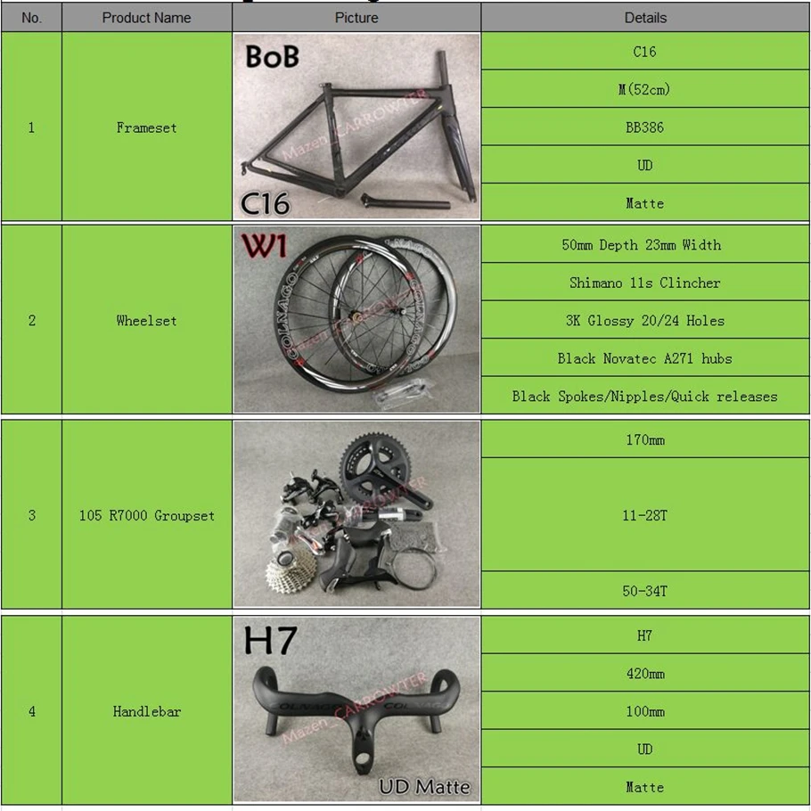 XS/S/M/L/XL BoB Colnago C60 полный велосипед полный карбоновый дорожный велосипед 105 R7000 Набор 50 мм углеродный комплект колес Novatec A271 ступицы