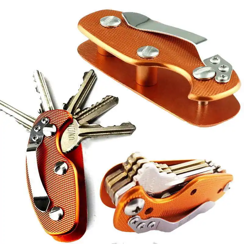 

key chain smart keychain Car key holder chain collector housekeeper Oxide Aluminum EDC 3 colors save space take easy