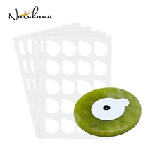 NATUHANA Rodada Jade Pedra Falso Lash Cola Adesiva Pallet 100 pcs Titular Pad Calço de Papel À Prova D' Água para Cílios Extensões Ferramenta