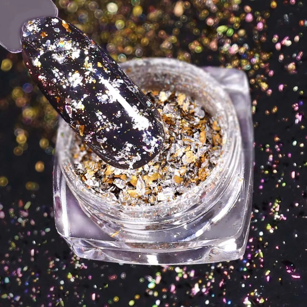 BeautyBigBang блеск для ногтей порошок алюминиевые блестки 0,2 г Bling украшения для ногтей аксессуары украшения Красочный пигмент Dip порошок - Цвет: 7