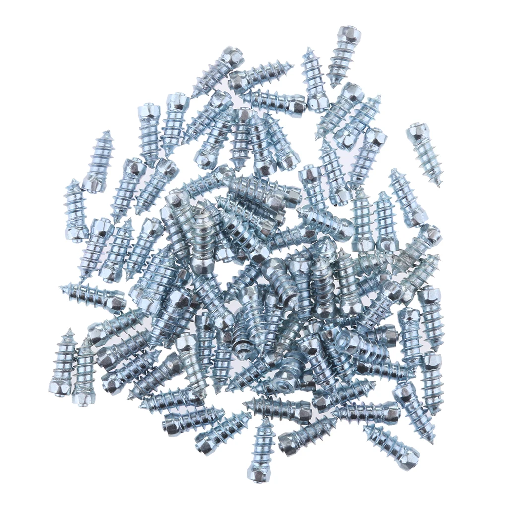 

100 Pcs /set 18mm Winter Car Tires Anti Slip Screw Snow Spikes Studs Wheel Tire Snow Spike H18 for Auto Car SUV Truck Motorcycle