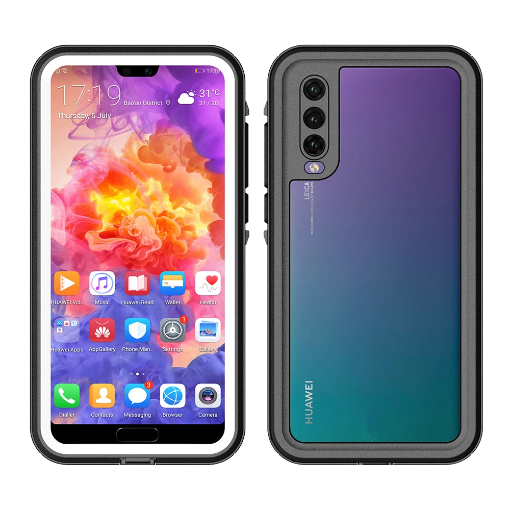 KHW1932W_1_Waterproof Case for Huawei P20 Pro Full Protective Outdoor Shockproof Case for P20 Pro 6.1 inch Swimming Diving Underwater