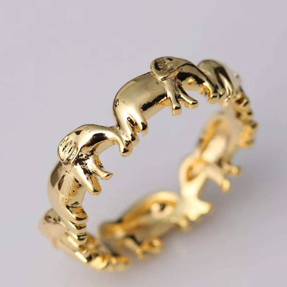 New Cute Lovely Elephant Rings For Women Funny Cute Elephants Unisex
