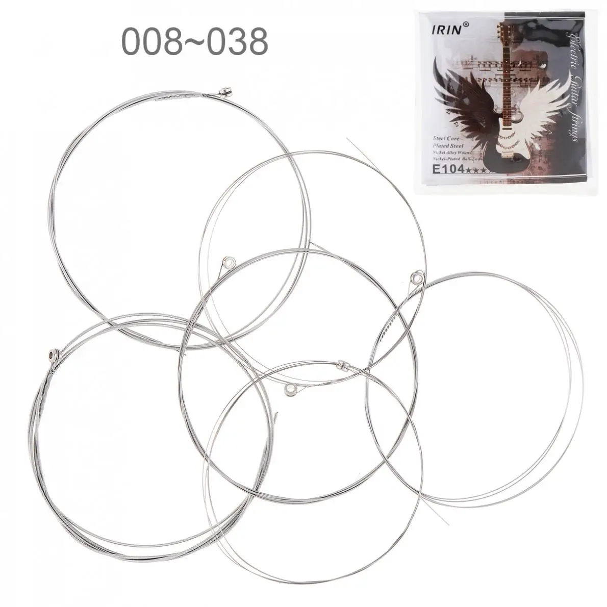 6pcs high quality steel core Electric Guitar String 008 038 Inch Steel