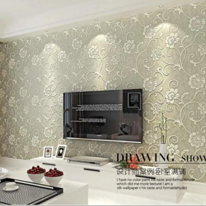 

European-style garden thick non-woven wallpaper decoration wallpaper bedroom living room TV backdrop stereoscopic 3D wallpaper