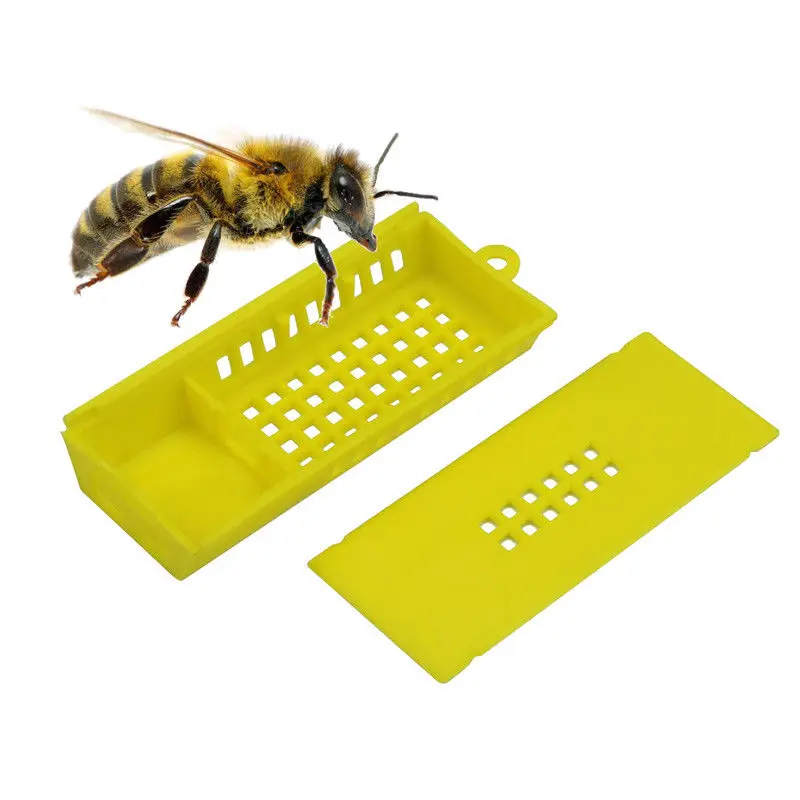 

50PCS Bee Cage Yellow Grid Queen Bee Transport Cage Insect Prison Storage Beekeeping Tools