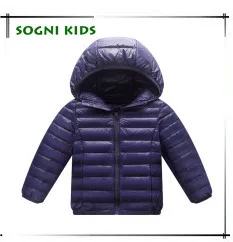 Зимняя Детская куртка для маленьких детей бренд утка Подпушка теплое пальто с капюшоном малышей сплошной ветрозащитная верхняя одежда для детей Одежда и аксессуары для мальчиков