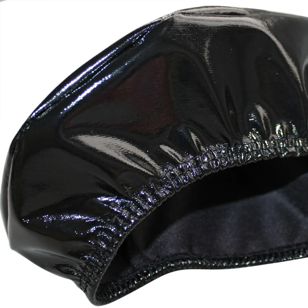 YiZYiF Sexy Gay Mens Loose Soft Shiny Spandex & Latex Rubber Briefs Underwear Sexy Mens Bull like Lingerie Briefs Underpants