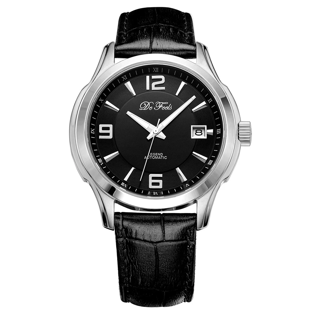 

DE FEELS Men Original Brand NH35 Movt Mechanical Watch Automatic Self-wind 5atm Waterproof Business Man Wrist Watch Timepieces