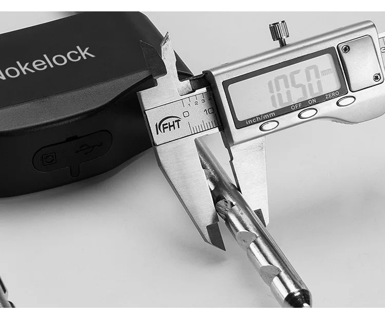 Nokelock Fingerprint U shape Lock Smart Bluetooth App Control Glass Door lock for Store Company Double Door Anti-theft locks (4)