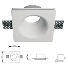 Специальный классный встраиваемый Точечный светильник gesso с 5 Вт Светодиодный светильник, чистый из Белого Гипса вниз свет, штукатурка Trimless вниз свет, светодиодный свет