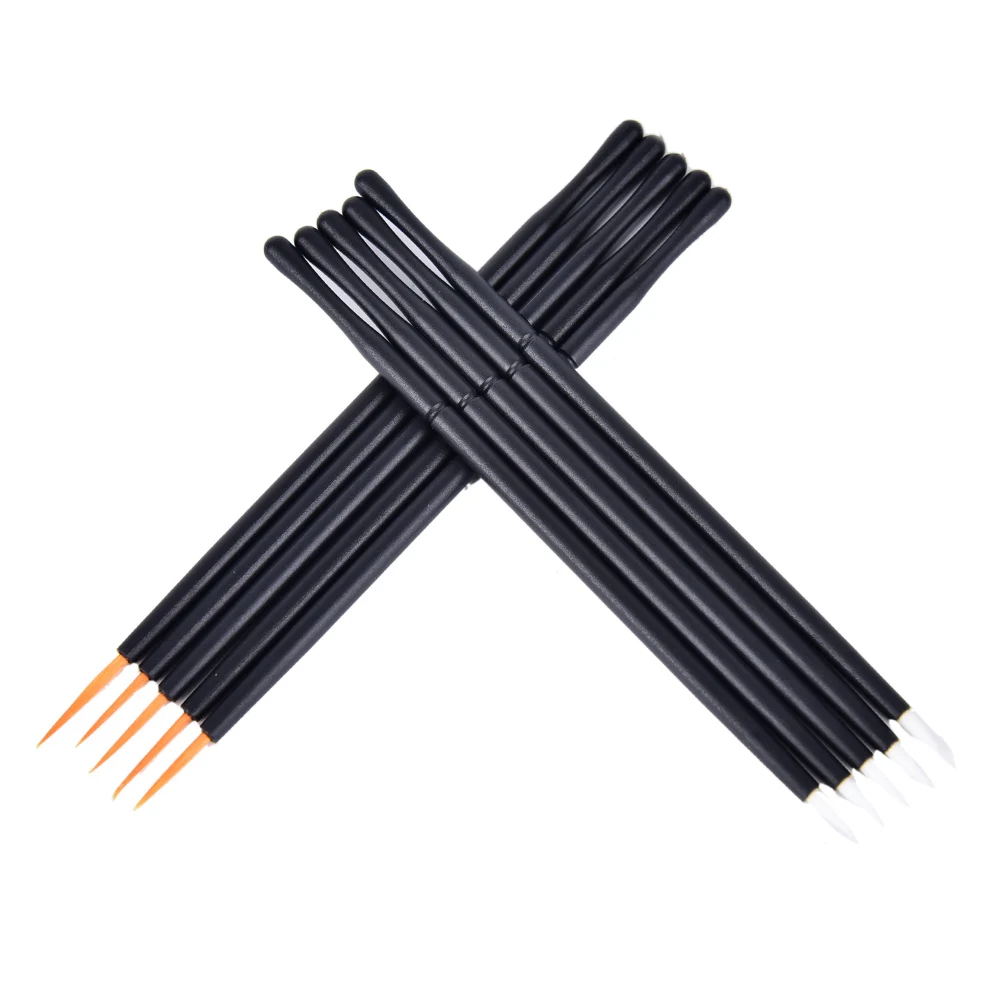 Black Makeup Brushes Disposable Eyeliner Wand Applicator Cosmetics Eyeliner Brushes 20Pcs