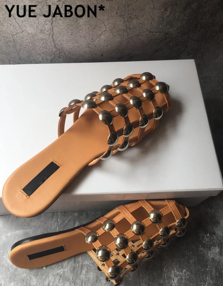 studded caged sandals