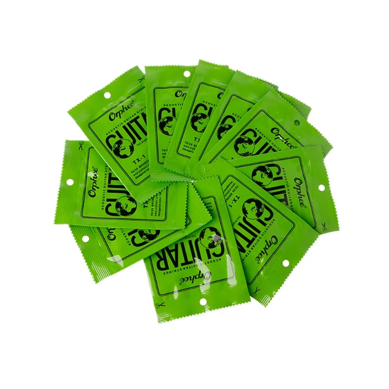 

10pcs Orphee TX Acoustic Folk Strings Carbon Steel Core Extra Light Tension