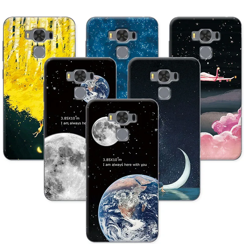 

FOR ASUS Zenfone 3 Max ZC553KL Phone Case Space Stars Back Cover for Asus Zenfone 3 Max ZC553KL 5.5" Soft Tpu Couple Case