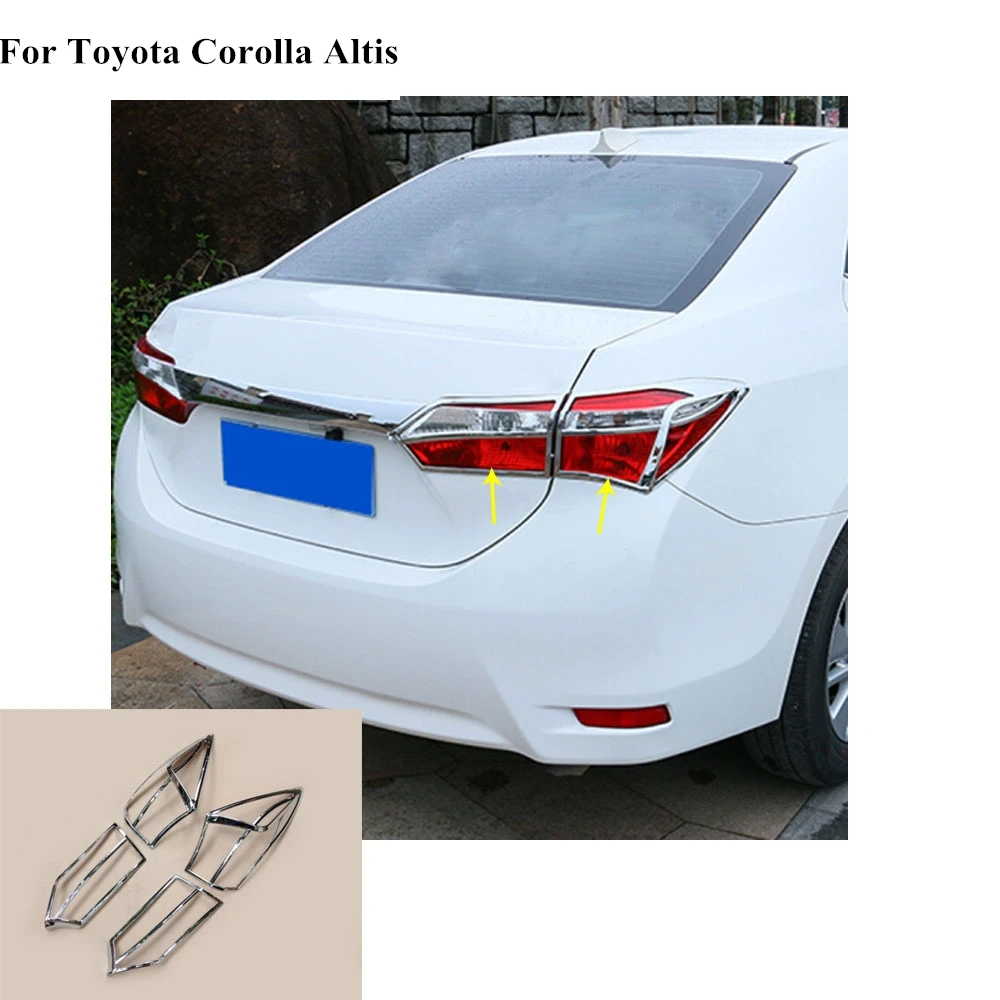 de coche para Toyota Corolla 2014 2015 2016, accesorios, embellecedora, luz trasera, marco de lámpara, piezas de moldura, 4 Uds.|Pegatinas para coche| - AliExpress