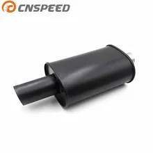 CNSPEED Universal Exhaust Car Styling Double wall inlet 63mm Burned Black Silencer Car Exhaust Exhaust Muffler Pipes YC101040