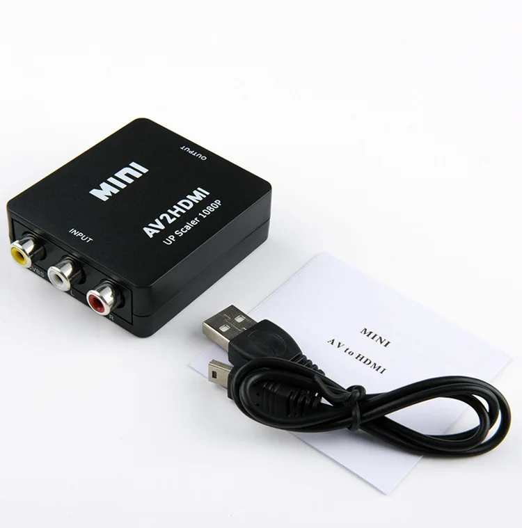 VGA2AV/CVBS + аудио к ПК HDTV конвертер 1080P Mini HDMI VGA RCA AV композитный адаптер с 3 5 мм