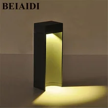 BEIAIDI Наружное освещение 30 см 10 Вт Водонепроницаемый светодиодный столбик Газон лампа алюминиевый уличный сад двора коридора колонна забора светильник
