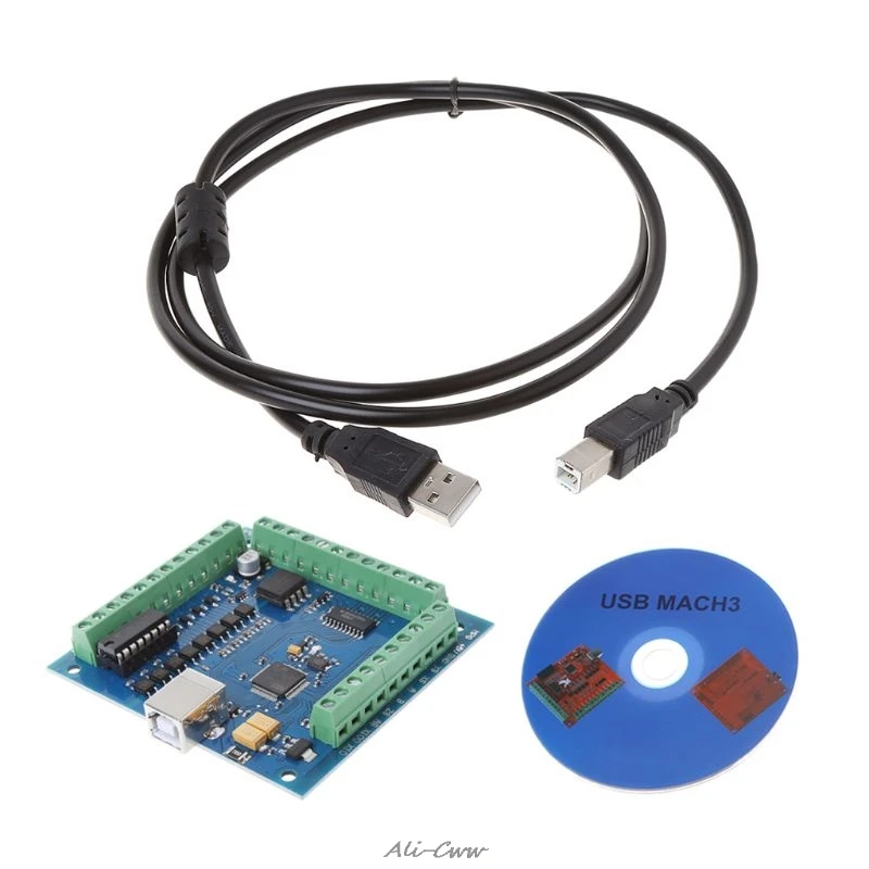 

12-24V CNC MACH3 USB 4 Axis 100KHz Stepper Motion Controller Card Breakout Board