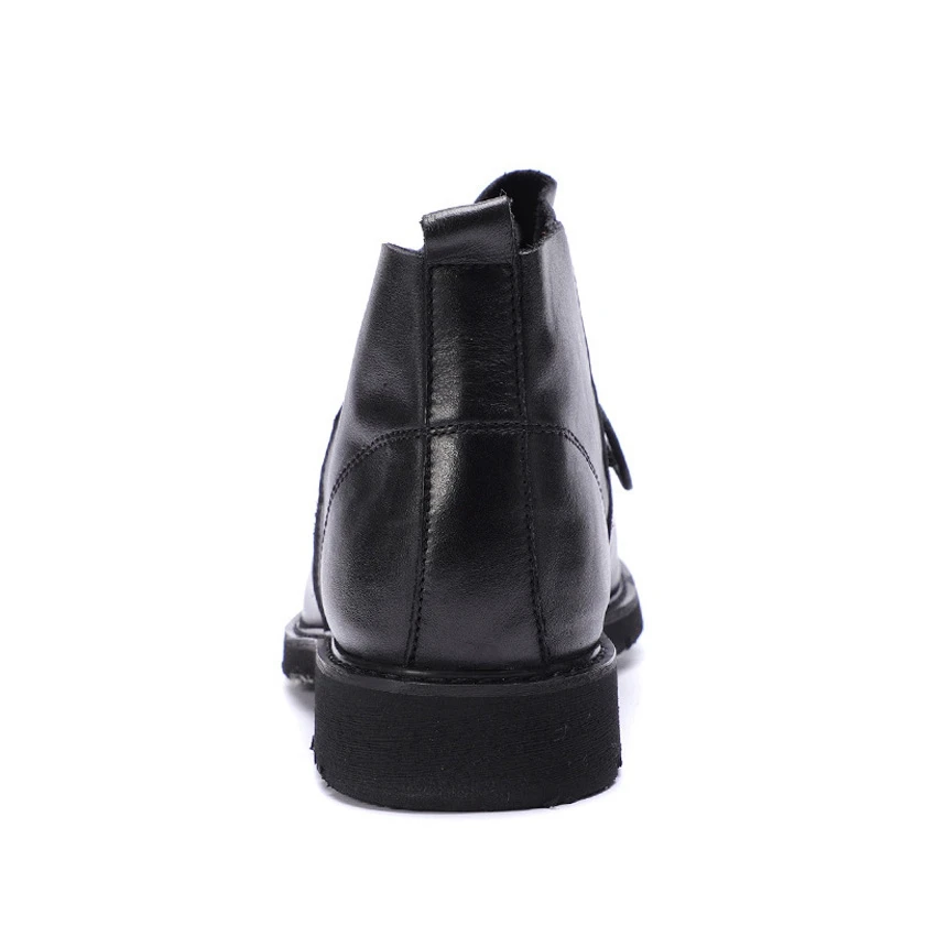 Libre Cuero Botines Cowboy Plataforma Los Al Hombres Cómodo Zapatos Ymx375 Pie Redonda De Dedo Moda Martin Hombre Aire Negro Auténtico Del Txn1Td