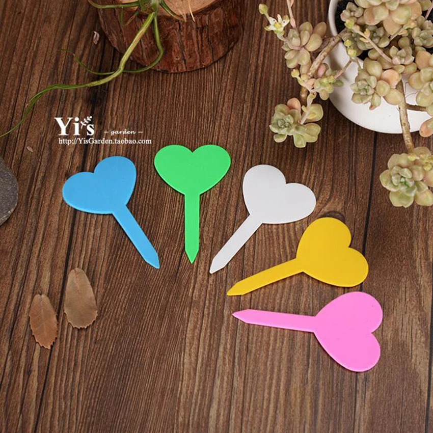 

10pcs/set Cheap Plastic T-shaped Sign Decorated Nursery Tag Label Stickers Hot Garden Fairy Garden Token Card