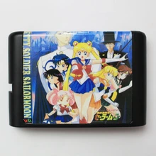 Bonito Sailor Luna 16 Bits Tarjeta De Juego De Sega Mega Drive y Sega Genesis