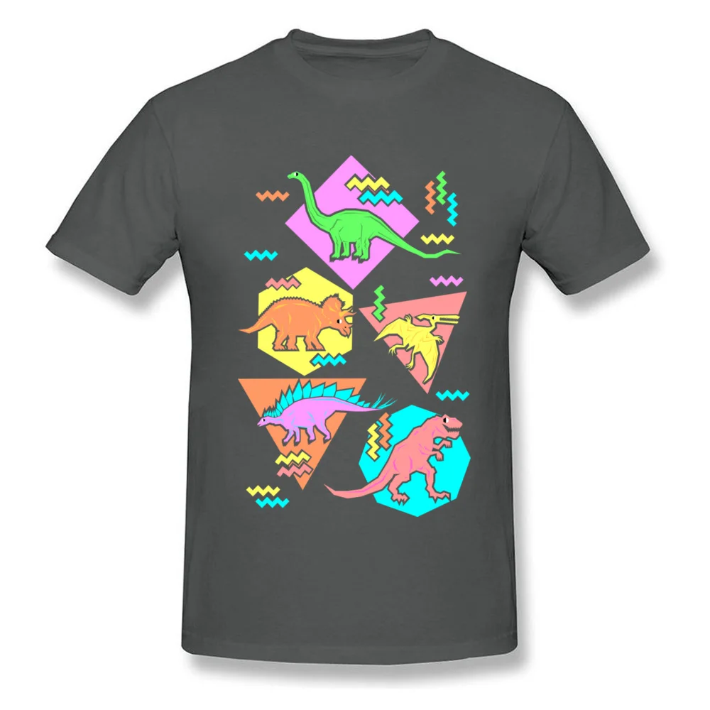 Nineties Dinosaur Pattern Men Cheap Tops Shirts O-Neck Thanksgiving Day 100% Cotton Top T-shirts Printed On Tee-Shirts Nineties Dinosaur Pattern carbon