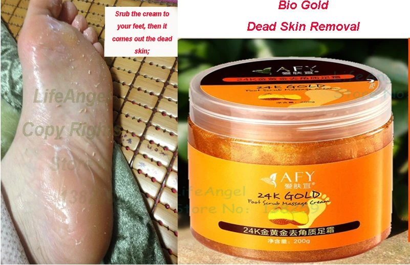 Feet Dead Skin Removal Exfoliating Cream Bio Gold Natural NO HARM Skin