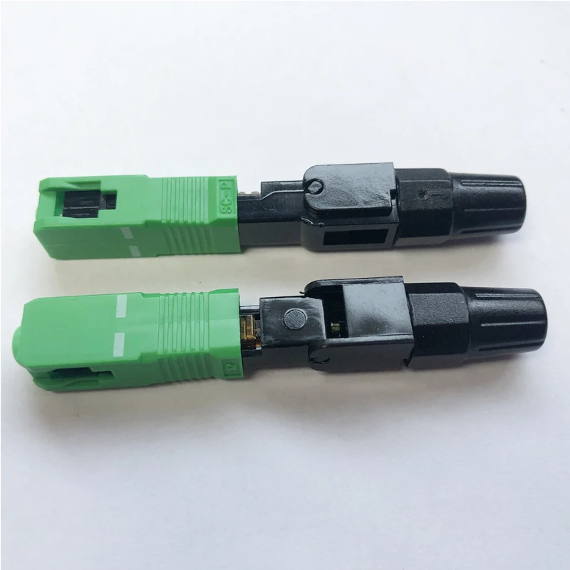 100 шт./кор. SC APC Быстрый разъем ftth Волоконно-оптический Быстрый разъем ftth SC APC Быстрый разъем волокно