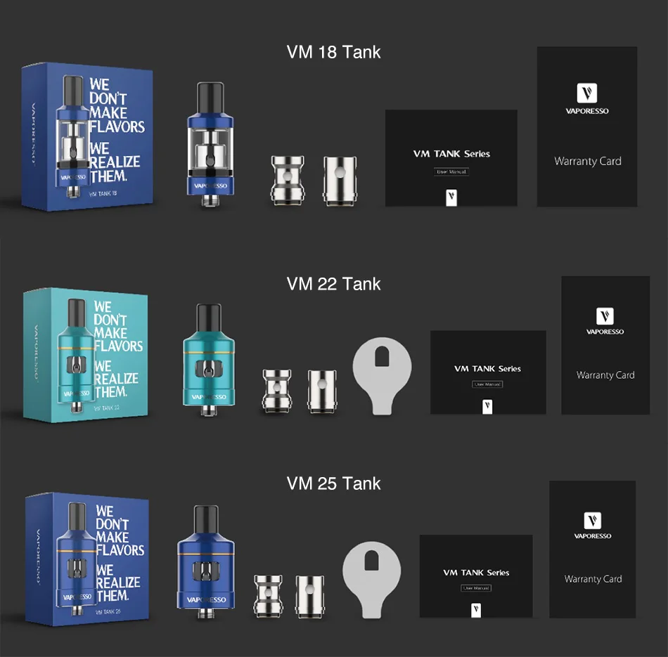 Vaporesso VM 18/22/25 Sub Ohm Tank 2ml/3ml