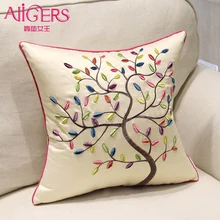 Avigers, модная пасторальная Подушка, вышивка, дерево жизни, подушка с бабочкой, европейский стиль, цветок, домашний декор, диванная подушка на стул