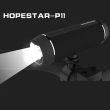 HOPESTAR P11 водонепроницаемый Bluetooth динамик открытый велосипедный портативный сабвуфер FM беспроводной динамик s Powerbank светодиодный светильник крепление для велосипеда