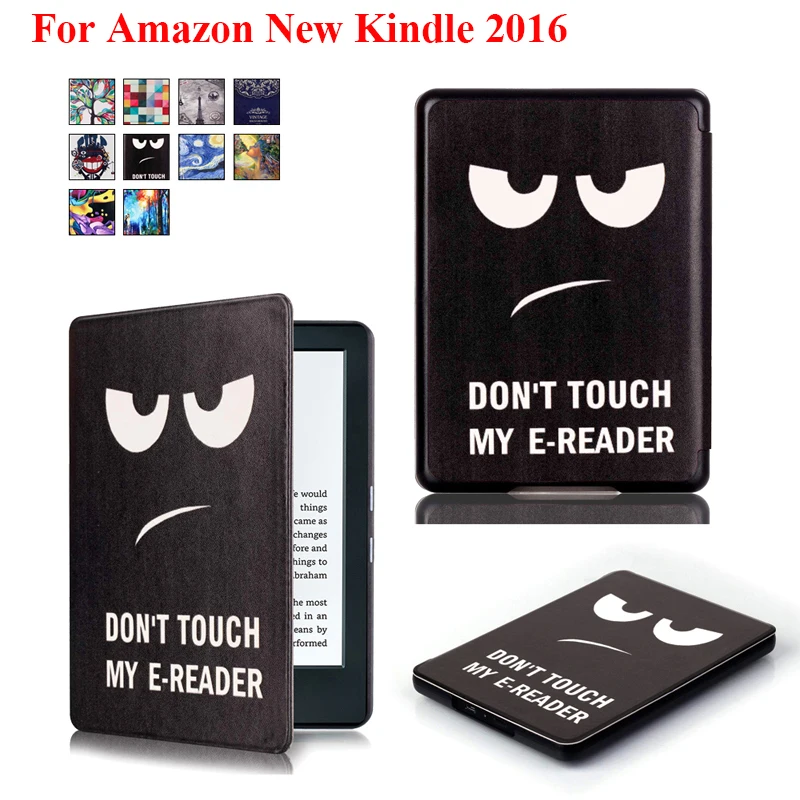 

Cute Painting Flip leather case cover for new kindle 2016 8th generation fundas for amazon kindle 8 Generation 2016 cases