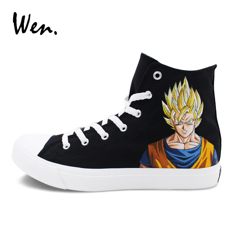 

Wen Men Women Sneakers Custom Design Hand Painted Shoes Anime Dragon Ball Trunks Goku Athletic Shoes High Tops Plimsolls Flat