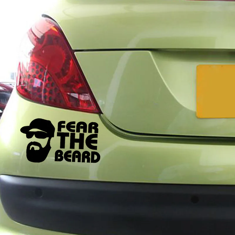 Wholesale 20 pcs/lot 15cm x 12cm Fear The Beard Funny Car Sticker For