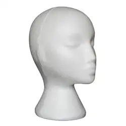 Пенополистирол голова манекена модель пены женская голова модельная обманка парик очки демонстрационная стойка для шляп Бесплатная