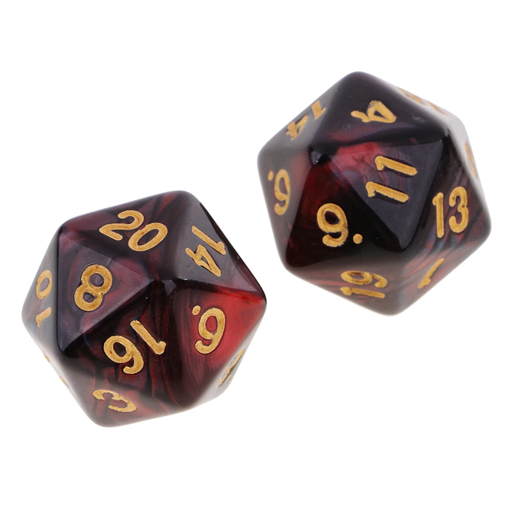 10pcs 20 Sided Dice D20 Polyhedral Dice for Dungeons and Dragons Game Role Playing Game High quality Red Blue