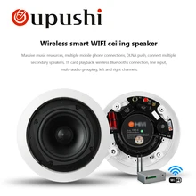 Oupushi VX5-C двухчастотный высококачественный Wifi динамик 5,25 дюймов 20 Вт круглый потолочный домашний кинотеатр музыкальный фон