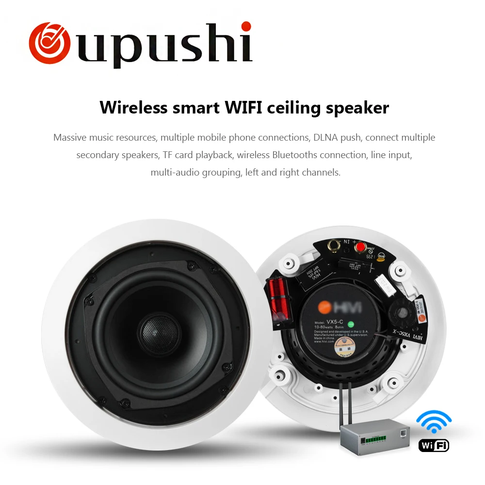 Oupushi VX5 C двухчастотное разделение высококачественный динамик с Wi Fi 5 25 дюйма 20 Вт