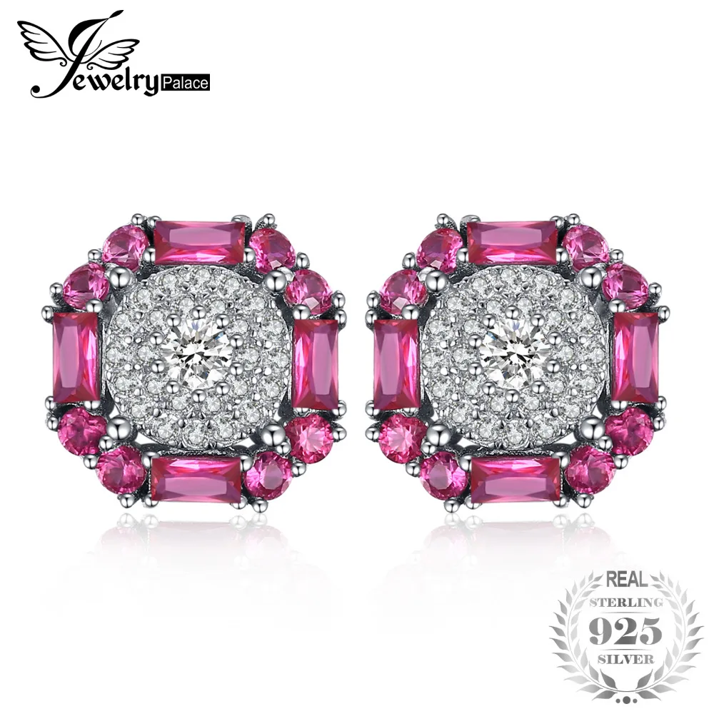Aliexpress.com : Buy JewelryPalace 2.5ct Created Red Ruby Stud Earrings