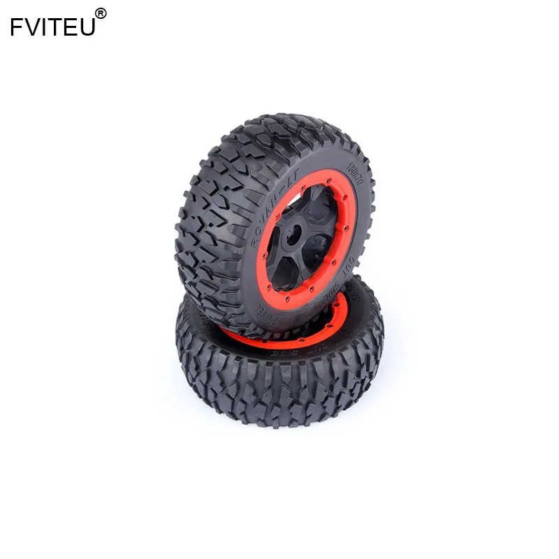 

FVITEU Rubber Crushed stone wheel tires set for 1/5 Losi 5ive-t Rovan LT King Motor x2