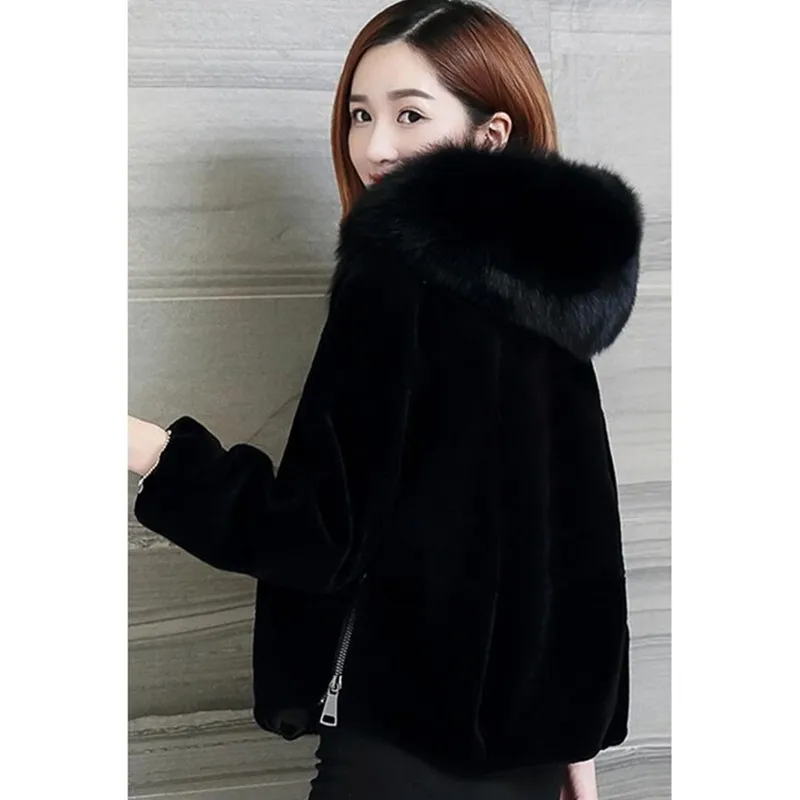 Yagenz De Capuchon Chaud Hiver Renard Veste Jeunes Tops Black À 799 Court Manteau Vêtements Fourrure Mode Femmes Imitation En Fausse RxwPEqCORr