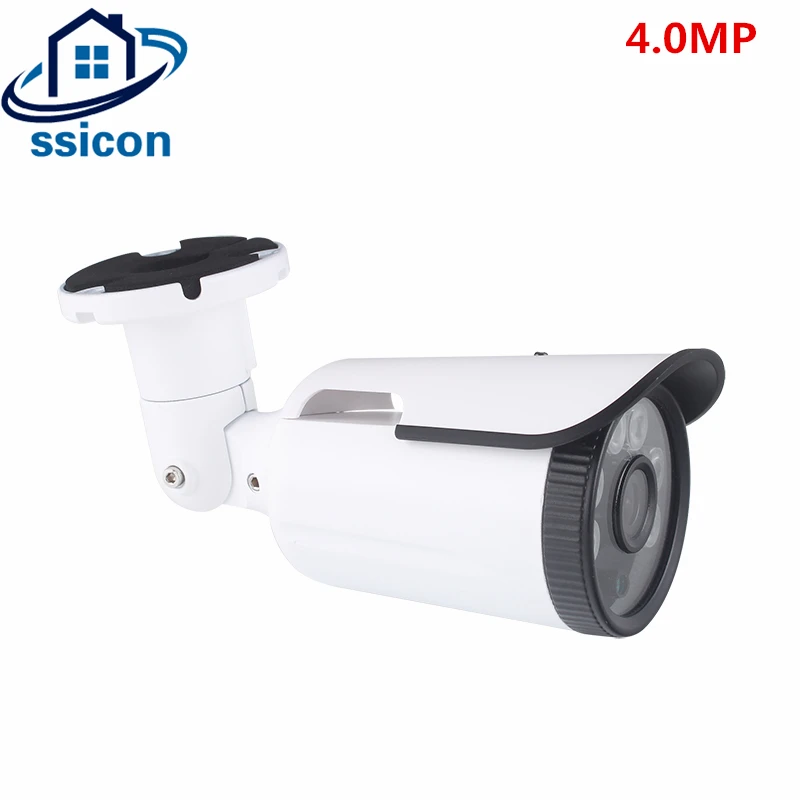 

SSICON 4MP AHD Bullet Camera Outdoor Waterproof 6mm Lens 6Pcs Array Leds IR Distance 30M Home Security Camera With OSD Menu